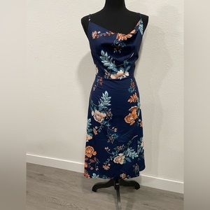 Blue floral dress